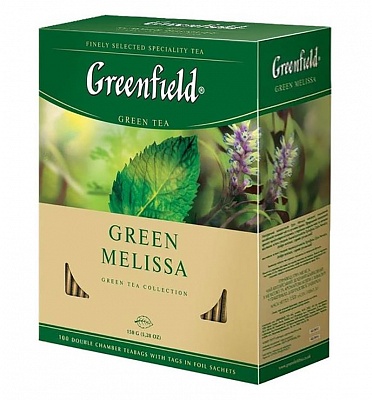 Чай зеленый "Green Melissa" Greenfield 100шт 800px