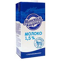 Молоко "Минская марка" 1,5% Беларусь 1л 300px